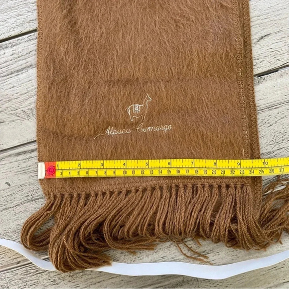 Alpaca Camargo Scarf With Fringe - Picture 6 of 7